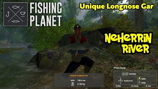 Unique Longnose Gar Neherrin River  Fishing Planet [upl. by Annadiana563]