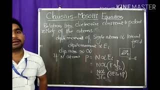 Clausius Mossotti Equation [upl. by Coleville]