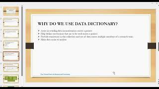 Part2 Data Dictionary [upl. by Ethelin251]