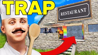 We built a restaurant trap base in Rust [upl. by Nahtanod]