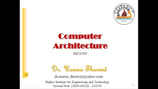 Computer Architecture Lec 01 Part01 Brief History of Computer [upl. by Elletnuahc60]