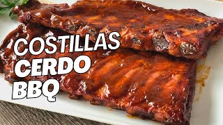 COSTILLAS DE CERDO EN FREIDORA DE AIRE  Receta COSTILLAS ADOBADAS [upl. by Ruhtracm]