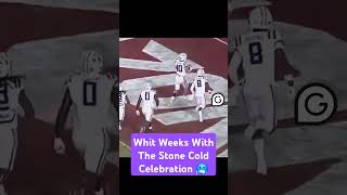 🐯LSUs Whit Weeks With The Stone Cold Celebration 🥶 football lsu lsusports lsufootball shorts [upl. by Assillim]