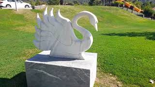 SWAN MARBLE STATUE WORKSHOP ART GALLERY [upl. by Tankoos]