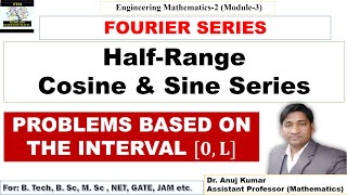 Half Range Fourier Series  Half Range Cosine Series  Half Range Sine Series  In interval 0 l [upl. by Leann]