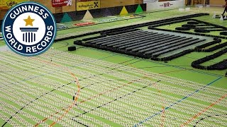 Epic domino show  Guinness World Records [upl. by Ielirol]