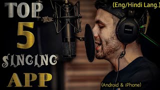 Top 5 Singing App In 2024 With Background Music And Lyrics  Best Signing App  Singing App  Smule [upl. by Llerdnam]