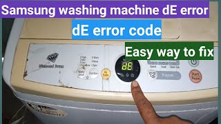 Samsung washing machine dE error code [upl. by Aisilef658]