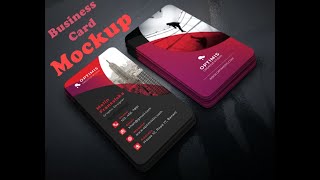 Stacked business card mockup in Photoshop [upl. by Llenej]