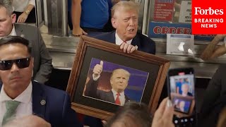 BREAKING NEWS Trump Visits Famous Philly Cheesesteak Restaurant Before Philadelphia Campaign Rally [upl. by Weinstein]