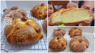 como hacer pan de muerto esponjosito para el dia de muertos  Recetas AleliAmada y mas [upl. by Beaner]