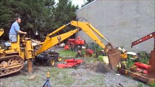 1959 John Deere 440 Crawler Loader 51 Backhoe Demonstration [upl. by Aihsatan]