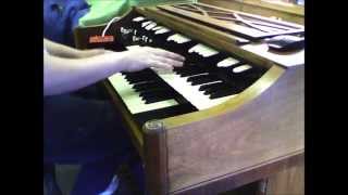 Hammond M100 organ with left hand bass foldback demonstration organ solo [upl. by Champagne]