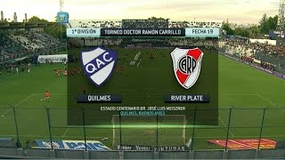 Fútbol en vivo Quilmes  River Fecha 19 Torneo Primera División 2014 FPT [upl. by Shulman708]