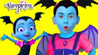 Junior Vampirina and Alice Pretend Play with favorite toys [upl. by Arreik]