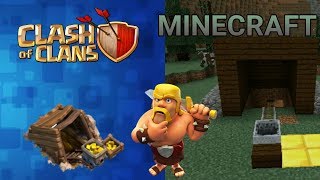 Cómo hacer una mina de oroClash of CLANS en MINECRAFT [upl. by Yahsan]