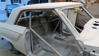 1964 FAIRLANE BUILD IN PRIMER TUBBED ROLL CAGE CRITES SHOCK TOWER KIT LADDER BARS RIDE TECH [upl. by Tades]