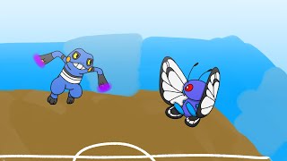 Animating Croagunk Vs Butterfree [upl. by Evslin]