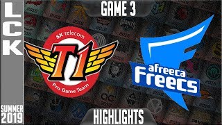 SKT vs AF Highlights Game 3  LCK Summer 2019 Week 1 Day 5  SK Telecom T1 vs Afreeca Freecs [upl. by Acenom330]