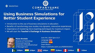 MasterClass Business Simulators  CompanyGame Launch Teaching Challenge in Business Simulation [upl. by Cornwell]