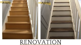 RENOVATION ESCALIERS À MOINS DE 100€ [upl. by Lednem]