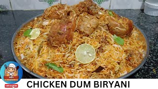 HYDERABADI CHICKEN DUM BIRYANI  CHICKEN DUM BIRYANI  Pakki Akhni ki Chicken Biryani Recipe [upl. by Lleirbag]