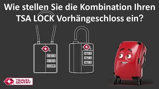 Einstellen Travel Sentry Approved TSA LOCK Zahlenschloss [upl. by Netsreik]