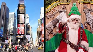 NYC Christmas 2023 ✨Times Square to Macy’s amp Meeting Santa Claus [upl. by Swanhilda]