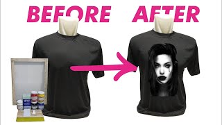 Cara Sablon Sendiri Dirumah  How to screenprinting tshirts at home [upl. by Merete]