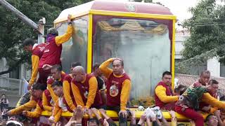 Black Nazarene image passes through Ayala Bridge in Manila [upl. by Hait]