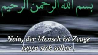 Beautiful Quran Recitation von Mishary Al Afasy Rashid Qiyamah Deutsch [upl. by Iren]