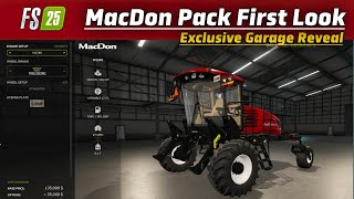 FS25 MacDon DLC Pack First Look Exclusive Garage Reveal Farming Simulator 25 [upl. by Hovey499]