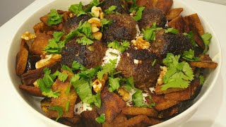 فتة الباذنجان وكرات الكفتة ولا أروع Aubergine fatteh with Kafta [upl. by Ravert]