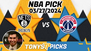 Brooklyn Nets vs Washington Wizards 3272024 FREE NBA Picks and Predictions on NBA Betting Tips [upl. by Symer185]