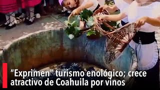 “Exprimen” turismo enológico crece atractivo de Coahuila por vinos [upl. by Scheider998]