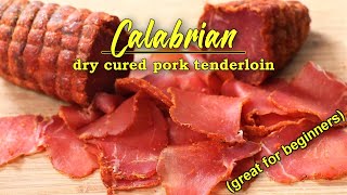 Dry Cured Calabrian Pork Tenderloin  Dry Curing Meat for Beginners [upl. by Eniluj]