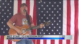 Rain or shine Orange Beachs fourth annual Freedom Fest kicks off [upl. by Cly]