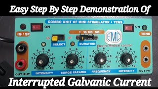 Electrical Stimulation Galvanic current  How To Use  Demonstration Of Visible Muscle Contraction [upl. by Peterson409]