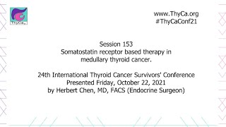 Somatostatin receptor based therapy in MTC with Dr Chen 153 [upl. by Berlauda899]