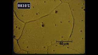 Displacements caused by martensitic transformation  hot stage microscopy [upl. by Lewellen]