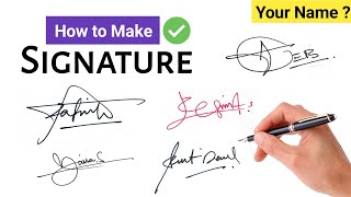 ✅ How to make Your Name Signature  Signature Tips  Design  How to Sign [upl. by Harutak777]