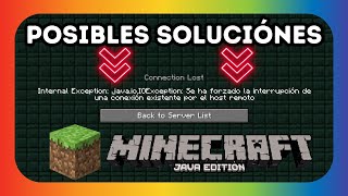 ERROR MINECRAFT NO CONECTA A UN SERVIDOR  javaioIOException  Posibles Soluciónes [upl. by Aniz29]