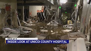 News Channel 11 tours inside of Unicoi County Hospital after Helene flood damage [upl. by Oakes]