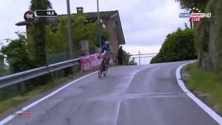 Alexandre Geniez missed turns  Stage 12  Giro dItalia 2015 [upl. by Imelida916]