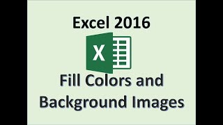 Excel 2016  Fill Colors amp Backgrounds  How to Change Cell Color amp Background  Apply Colour Cells [upl. by Naelopan]