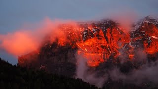 Bregenzerwald TimelapseVideo Stimmungsbilder und Alpenglühen an der Kanisfluh und Hangspitze [upl. by Nileak]