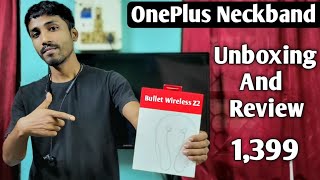 OnePlus Bullet z2 neckband unboxing and review in Hindi  Ultimate Bass Experience in ₹1599  ANC [upl. by Eitsrik]