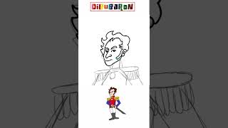 Dibujando a Simon Bolivar paso a paso  Dibujos fáciles [upl. by Ahsehat419]