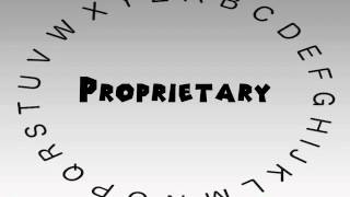 How to Say or Pronounce Proprietary [upl. by Dayle]