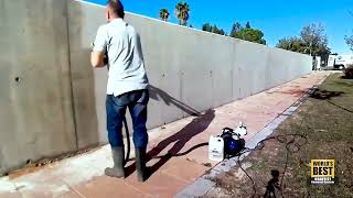 Applying Worlds Best AntiGraffiti Coating with UrbanRestorationSpain [upl. by Ammeg]